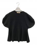 Heveヘイヴ）の古着「Arch Peplum knit」｜ブラック