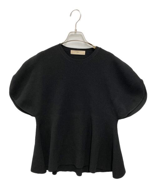 Heve（ヘイヴ）Heve (ヘイヴ) Arch Peplum knit ブラック サイズ:FREEの古着・服飾アイテム