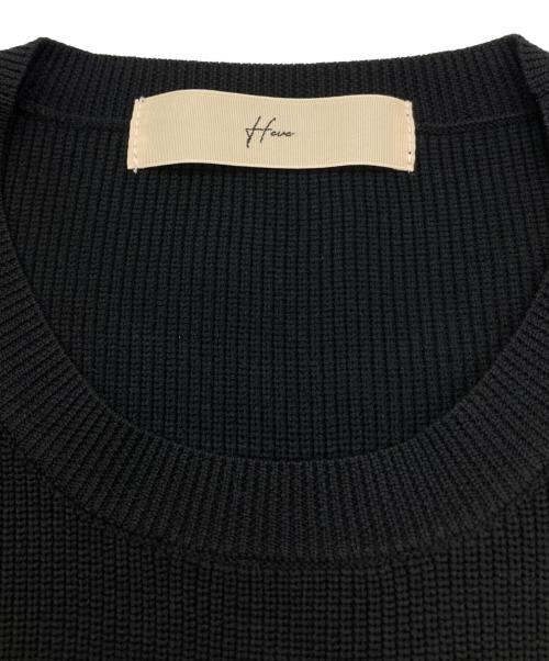 Heve（ヘイヴ）Heve (ヘイヴ) Arch Peplum knit ブラック サイズ:FREEの古着・服飾アイテム