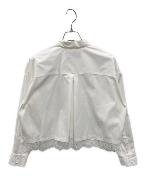 THIRD MAGAZINE（サードマガジン）THIRD MAGAZINE (サードマガジン) 裾レースブラウス ブラック サイズ:9 未使用品の古着・服飾アイテム