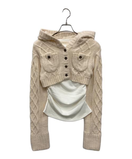 AND MARY（アンドマリー）AND MARY (アンドマリー) Mary logo cable knit set アイボリー サイズ:FREE 未使用品の古着・服飾アイテム