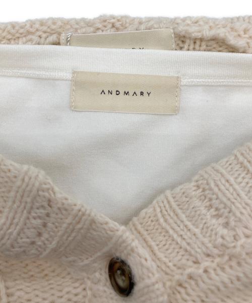 AND MARY（アンドマリー）AND MARY (アンドマリー) Mary logo cable knit set アイボリー サイズ:FREE 未使用品の古着・服飾アイテム