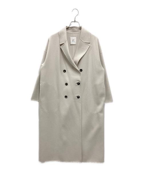 1er Arrondissement（プルミエ アロンディスモン）1er Arrondissement (プルミエ アロンディスモン) ダブルビーバーダブルブレストコート アイボリー サイズ:36の古着・服飾アイテム