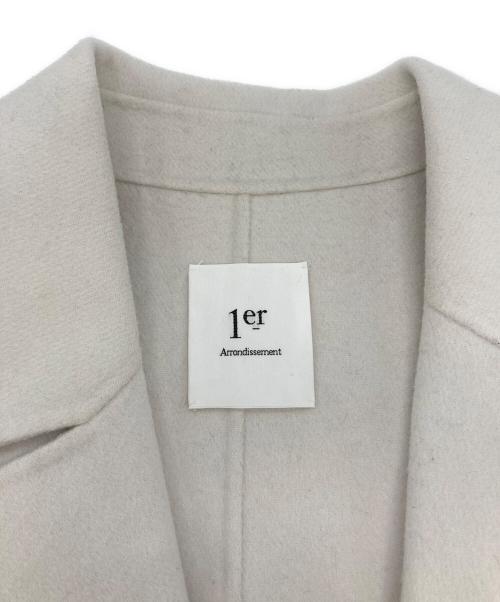 1er Arrondissement（プルミエ アロンディスモン）1er Arrondissement (プルミエ アロンディスモン) ダブルビーバーダブルブレストコート アイボリー サイズ:36の古着・服飾アイテム