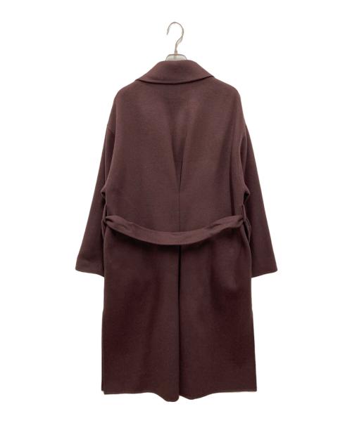 VERMEIL par iena（ヴェルメイユ パー イエナ）VERMEIL par iena (ヴェルメイユ パー イエナ) Super100’ダブルフェイス クルーネックコート ブラウン サイズ:36の古着・服飾アイテム