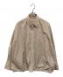Spick and Span（スピックアンドスパン）の古着「シーオー ピーイーストライプヘムギャザーシャツ」｜ベージュ×ホワイト