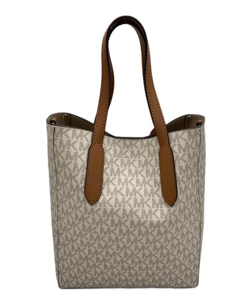 MICHAEL KORS（マイケル・コース）MICHAEL KORS (マイケル・コース) SINCLAIRシグネチャーSM SHOPPER TOTE アイボリーの古着・服飾アイテム
