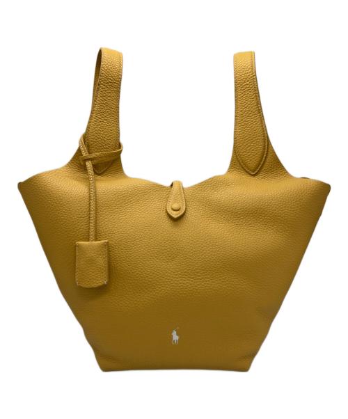 POLO RALPH LAUREN（ポロ・ラルフローレン）POLO RALPH LAUREN (ポロ・ラルフローレン) レザートートバッグ イエロー 未使用品の古着・服飾アイテム