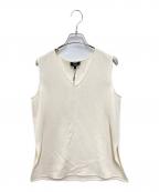 theoryセオリー）の古着「ウォッシャブルVネックスリーブレスブラウス」｜アイボリー