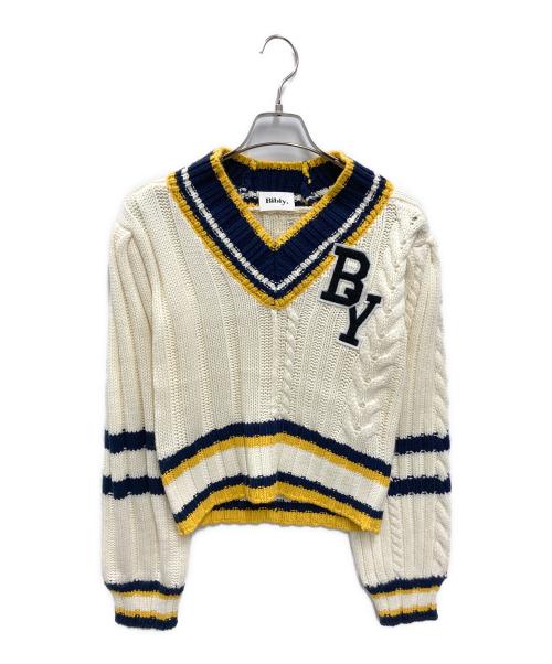 Bibiy.（ビビィ）Bibiy. (ビビィ) BY. PATCH KNIT アイボリー サイズ:FREE 未使用品の古着・服飾アイテム
