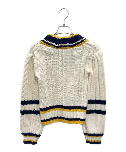 Bibiy.（ビビィ）Bibiy. (ビビィ) BY. PATCH KNIT アイボリー サイズ:FREE 未使用品の古着・服飾アイテム