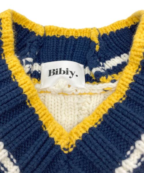 Bibiy.（ビビィ）Bibiy. (ビビィ) BY. PATCH KNIT アイボリー サイズ:FREE 未使用品の古着・服飾アイテム