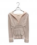 AND MARYアンドマリー）の古着「Taylor hoodie knit tops」｜ピンク