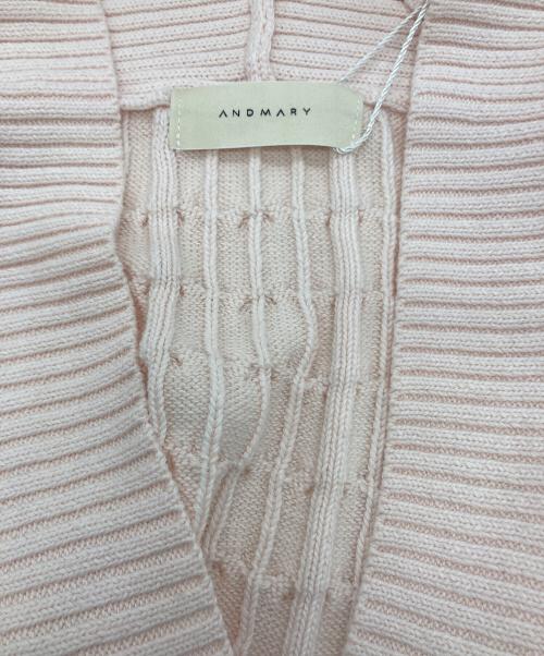 AND MARY（アンドマリー）and mary (アンドマリー) Taylor hoodie knit tops ピンク サイズ:FREE 未使用品の古着・服飾アイテム