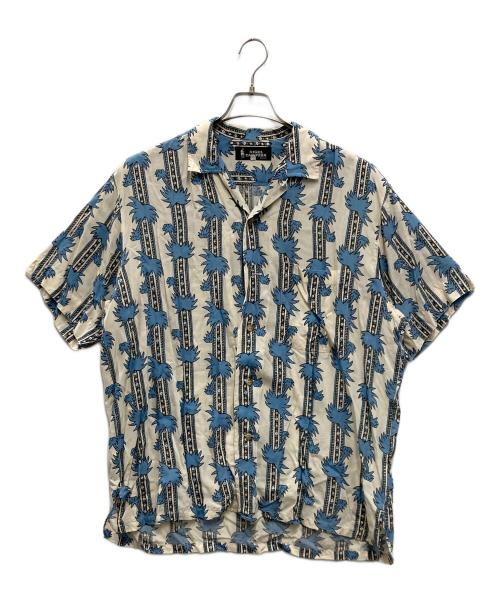 NIGEL CABOURN（ナイジェルケーボン）NIGEL CABOURN (ナイジェルケーボン) アロハシャツ ブルー×アイボリー サイズ:3の古着・服飾アイテム