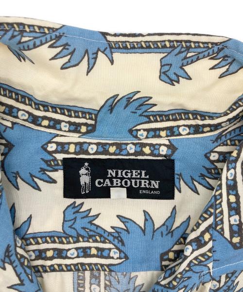 NIGEL CABOURN（ナイジェルケーボン）NIGEL CABOURN (ナイジェルケーボン) アロハシャツ ブルー×アイボリー サイズ:3の古着・服飾アイテム