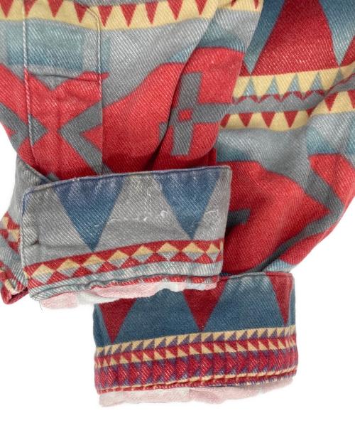 POLO RALPH LAUREN（ポロ・ラルフローレン）POLO RALPH LAUREN (ポロ・ラルフローレン) ［古着］ネイティブ柄プリントネルシャツ レッド サイズ:XLの古着・服飾アイテム