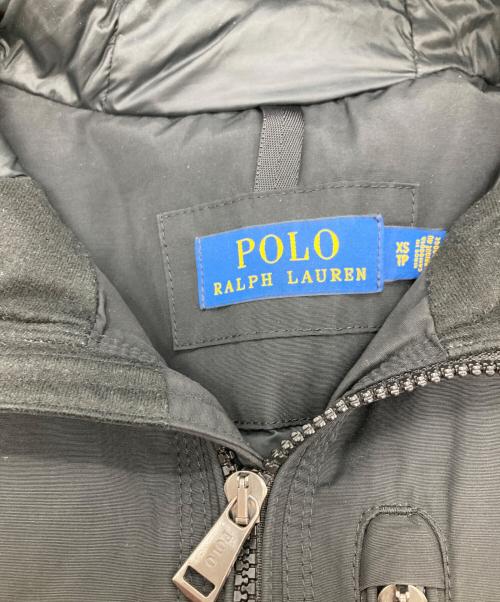 POLO RALPH LAUREN（ポロ・ラルフローレン）POLO RALPH LAUREN (ポロ・ラルフローレン) ダウンフードジャケット ブラック サイズ:XSの古着・服飾アイテム