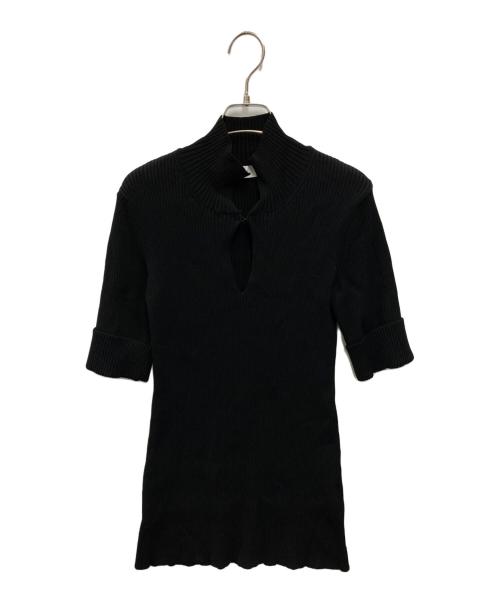 IIROT（イロット）IIROT (イロット) Ribbed Stand Top ブラック サイズ:FREEの古着・服飾アイテム