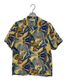Star OF HOLLYWOOD（スターオブハリウッド）の古着「バタフライアロハシャツ」｜イエロー×ブルー