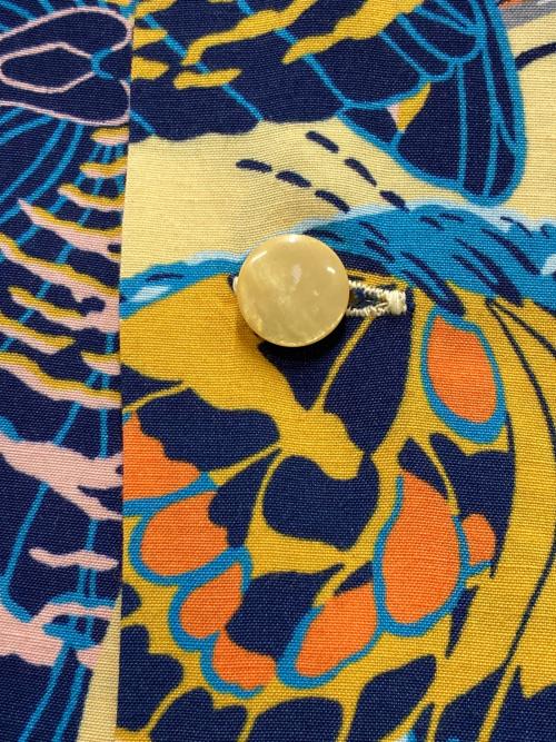 Star OF HOLLYWOOD（スターオブハリウッド）STAR OF HOLLYWOOD (スターオブハリウッド) バタフライアロハシャツ イエロー×ブルー サイズ:Sの古着・服飾アイテム