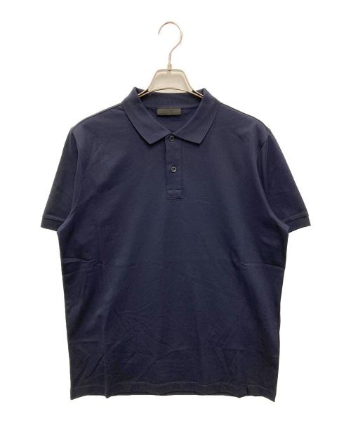 PRADA（プラダ）PRADA (プラダ) ポロシャツ ネイビー サイズ:XLの古着・服飾アイテム