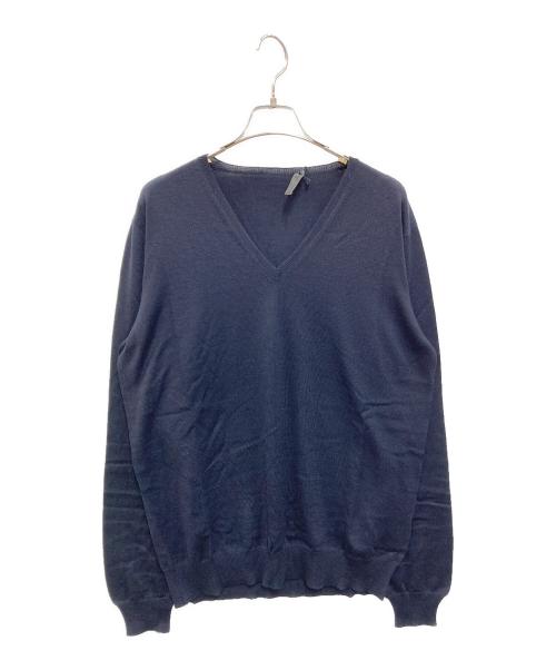 PRADA（プラダ）PRADA (プラダ) Vネックニット ネイビー サイズ:54の古着・服飾アイテム