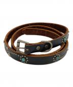 htcエイチティーシー）の古着「スタッズベルト」｜ブラック