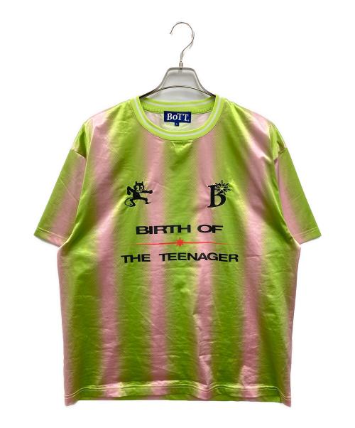 BoTT（ボット）BoTT (ボット) Gradient Soccer Shirt ピンク×グリーン サイズ:Lの古着・服飾アイテム