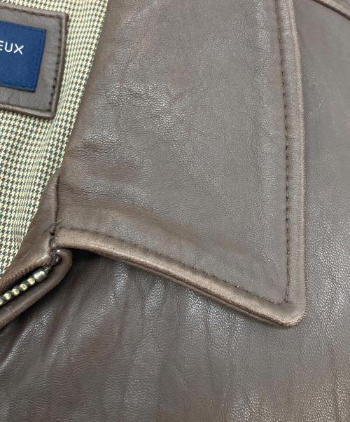 DANIEL CREMIEUX（ダニエルクレミュー）DANIEL CREMIEUX (ダニエルクレミュー) レザースイングトップ ブラウン サイズ:XLの古着・服飾アイテム