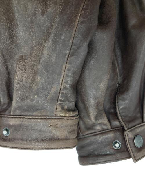 DANIEL CREMIEUX（ダニエルクレミュー）DANIEL CREMIEUX (ダニエルクレミュー) レザースイングトップ ブラウン サイズ:XLの古着・服飾アイテム