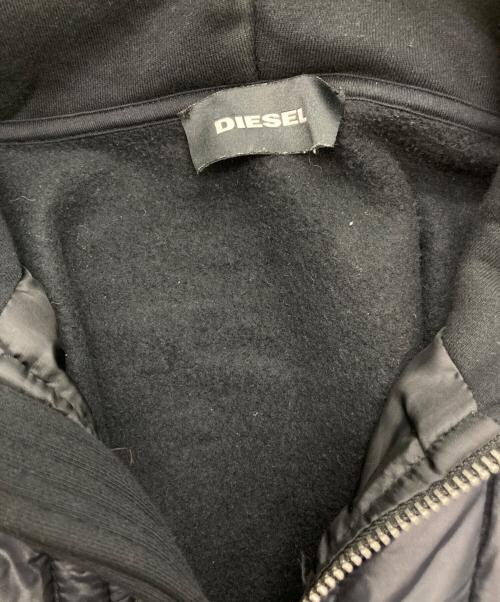 DIESEL（ディーゼル）DIESEL (ディーゼル) キルティング切替ジャケット ブラック サイズ:Lの古着・服飾アイテム