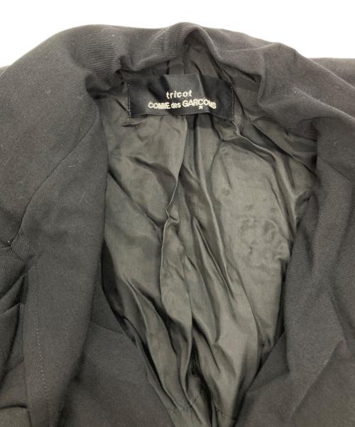 tricot COMME des GARCONS（トリココムデギャルソン）tricot COMME des GARCONS (トリココムデギャルソン) 変形フリル ウールワンピース ブラック サイズ:記載不明の古着・服飾アイテム