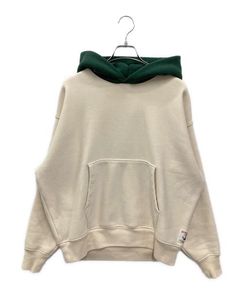 stussy（ステューシー）stussy (ステューシー) Two Tone Hoodie 'Birch' ベージュ サイズ:Sの古着・服飾アイテム