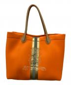 A.D.M.J.エーディーエムジェイ）の古着「センターリボントート L」｜オレンジ