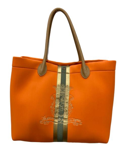 A.D.M.J.（エーディーエムジェイ）A.D.M.J. (エーディーエムジェイ) センターリボントート L オレンジの古着・服飾アイテム