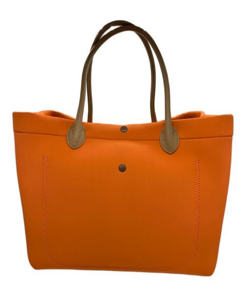 A.D.M.J.（エーディーエムジェイ）A.D.M.J. (エーディーエムジェイ) センターリボントート L オレンジの古着・服飾アイテム