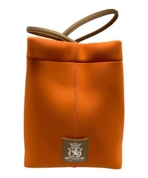 A.D.M.J.（エーディーエムジェイ）A.D.M.J. (エーディーエムジェイ) センターリボントート L オレンジの古着・服飾アイテム