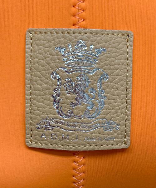 A.D.M.J.（エーディーエムジェイ）A.D.M.J. (エーディーエムジェイ) センターリボントート L オレンジの古着・服飾アイテム