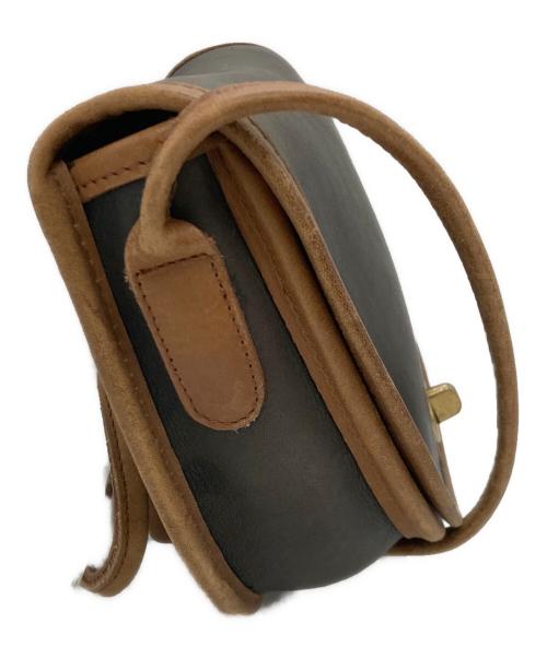 COACH（コーチ）COACH (コーチ) ターンロックショルダーバッグ ブラウン×カーキの古着・服飾アイテム