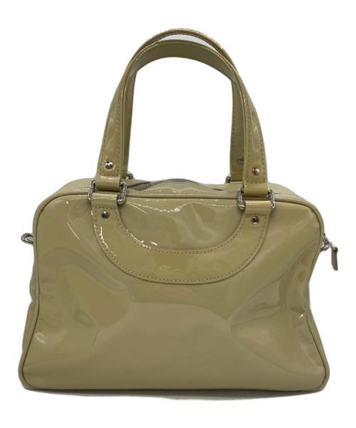 JACQUES LE CORRE（ジャックルコー）JACQUES LE CORRE (ジャックルコー) エナメルハンドバッグ アイボリーの古着・服飾アイテム