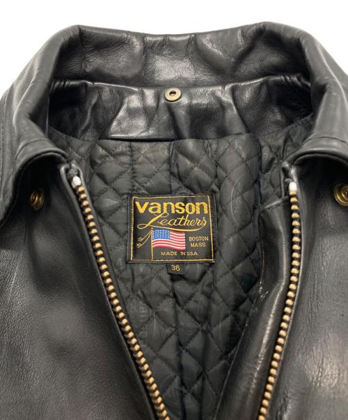 VANSON（バンソン）VANSON (バンソン) シングルライダースジャケット ブラック サイズ:36の古着・服飾アイテム