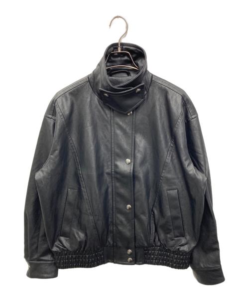 GAP（ギャップ）GAP (ギャップ) オーバーサイズ ヴィーガンレザージャケット ブラック サイズ:XS 未使用品の古着・服飾アイテム