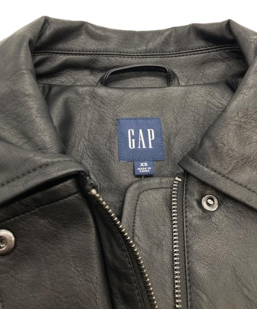 GAP（ギャップ）GAP (ギャップ) オーバーサイズ ヴィーガンレザージャケット ブラック サイズ:XS 未使用品の古着・服飾アイテム