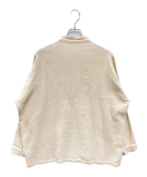 lanefortyfive（レーンフォーティーファイブ）Lanefortyfive (レーンフォーティーファイブ) SQUAREDワッフルスタンドカラージャケット ベージュ サイズ:Mの古着・服飾アイテム