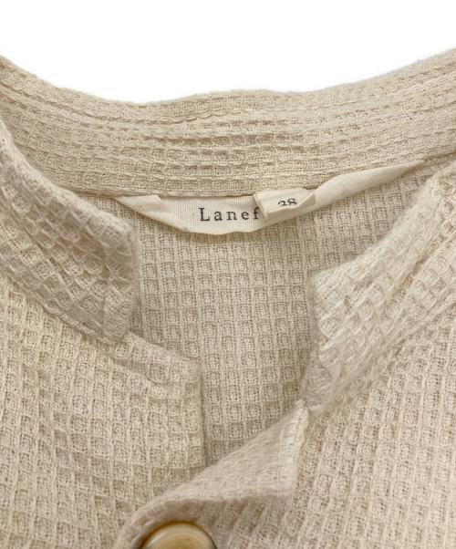 lanefortyfive（レーンフォーティーファイブ）Lanefortyfive (レーンフォーティーファイブ) SQUAREDワッフルスタンドカラージャケット ベージュ サイズ:Mの古着・服飾アイテム