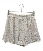 OBLIオブリ）の古着「スパンコールツイードショートパンツ」｜マルチカラー