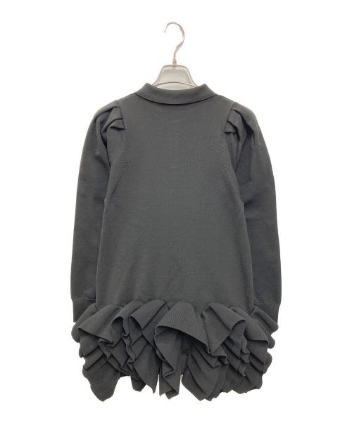 HIAND（ハイアンド）HIAND (ハイアンド) Ruffled-Hem Polo Dress ブラック サイズ:FREE 未使用品の古着・服飾アイテム