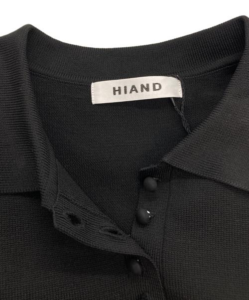 HIAND（ハイアンド）HIAND (ハイアンド) Ruffled-Hem Polo Dress ブラック サイズ:FREE 未使用品の古着・服飾アイテム