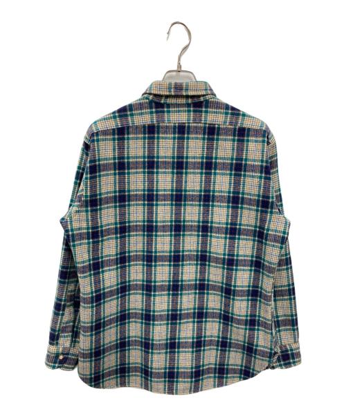 PENDLETON（ペンドルトン）PENDLETON (ペンドルトン) ［古着］70'sウールチェックシャツ グリーン×ブルー サイズ:Lの古着・服飾アイテム